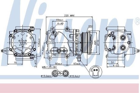 Компрессор кондиционера First Fit NISSENS 89228