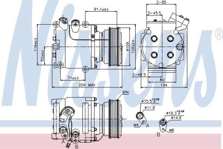 Компрессор кондиционера NISSENS 89233