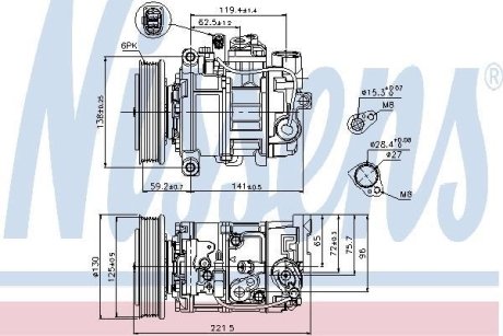 Компрессор кондиционера NISSENS 89236