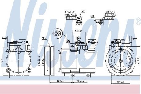 Компрессор кондиционера NISSENS 89238