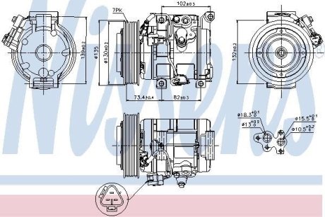 Компрессор кондиционера First Fit NISSENS 89250