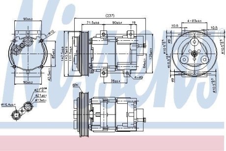 Компрессор кондиционера NISSENS 89251