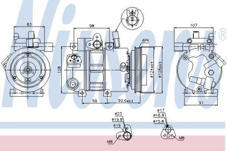 Компрессор кондиционера NISSENS 89273