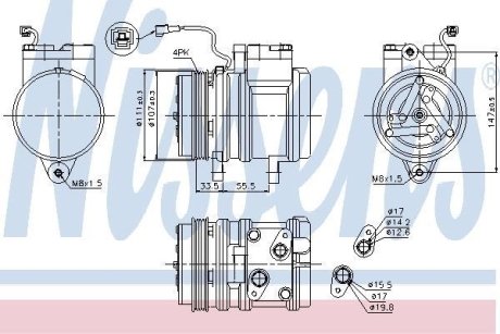 Компрессор кондиционера First Fit NISSENS 89275