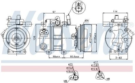 Компрессор кондиционера NISSENS 89296