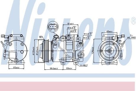 Компрессор кондиционера NISSENS 89305