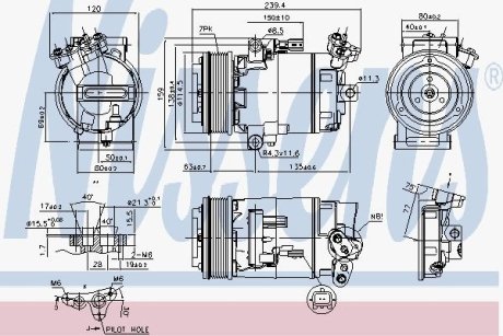 Компрессор кондиционера NISSENS 89346