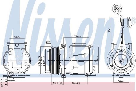 Компресор кондиціонера NISSENS 89355