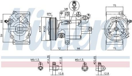 Компрессор кондиционера NISSENS 89399