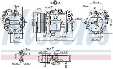 Компрессор кондиционера NISSENS 89503