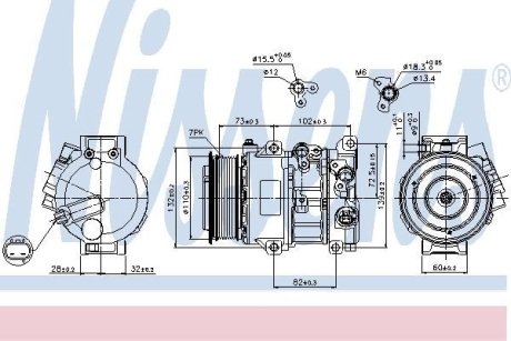 Компрессор кондиционера NISSENS 89516