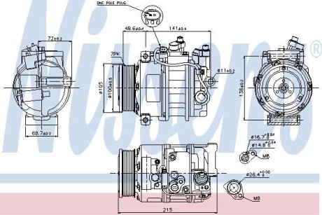 Компрессор кондиционера First Fit NISSENS 89520