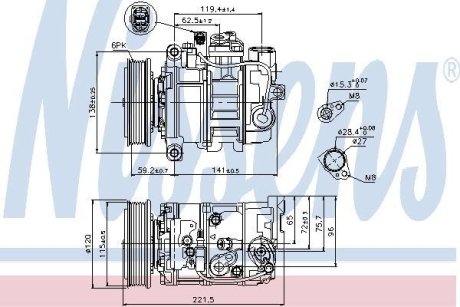 Компресор кондиціонера NISSENS 89529