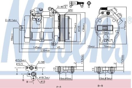 Компресор кондиціонера NISSENS 89606