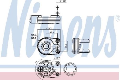 Радиатор масляный NISSENS 90795