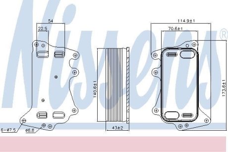 Радиатор охлаждения масла NISSENS 90903