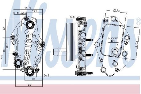 Радиатор масляный NISSENS 90982