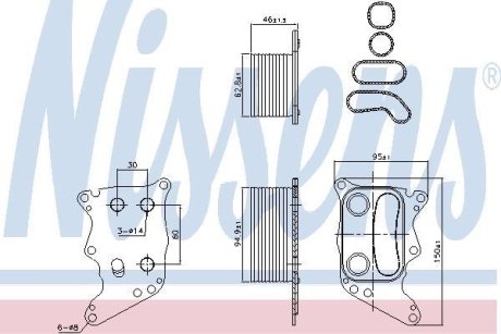 Радиатор масляный NISSENS 90991