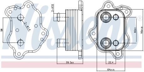 Охолоджувач мастила NISSENS 91150