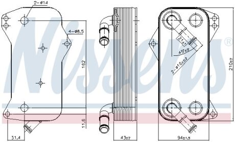 Охолоджувач мастила NISSENS 91156
