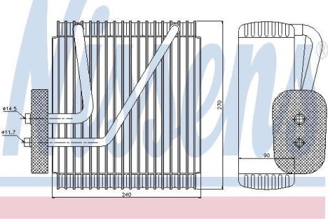 Випаровувач кондиціонера NISSENS 92161