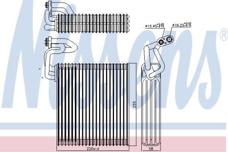 Випаровувач кондиціонера NISSENS 92214