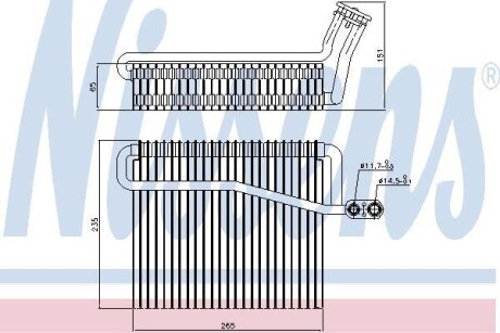 Випаровувач кондиціонера NISSENS 92271