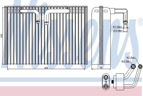 Випаровувач кондиціонера NISSENS 92296