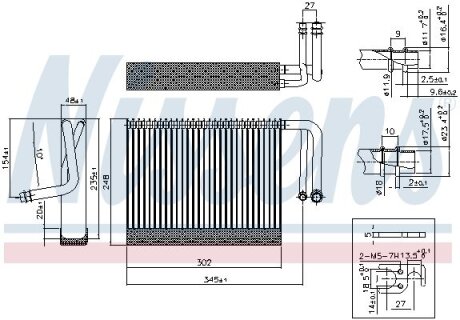 Випаровувач кондиціонера NISSENS 92327