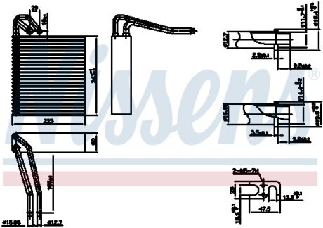 Випаровувач кондиціонера NISSENS 92331