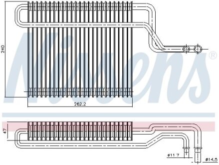 Випаровувач кондиціонера NISSENS 92347