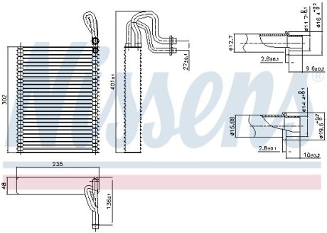 Испаритель кондиционера NISSENS 92351