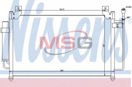 Конденсер кондиціонера NISSENS 940049