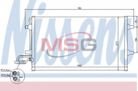 Конденсер кондиционера NISSENS 940086