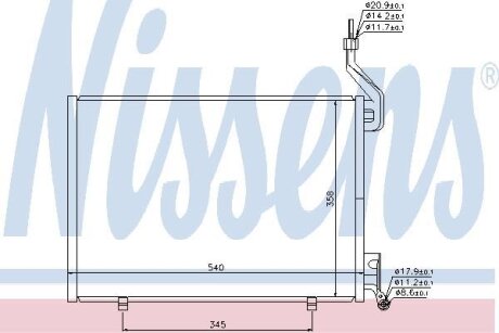 Радіатор кондиціонера NISSENS 940107