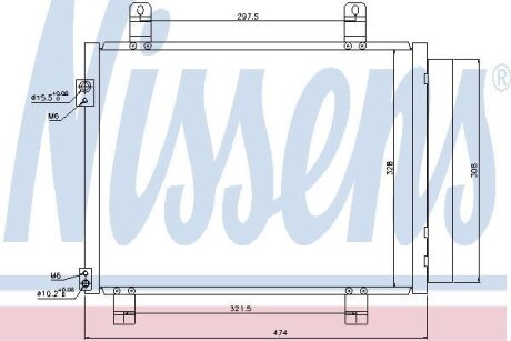 Радіатор кондиціонера NISSENS 940122