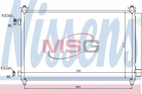 Конденсер кондиционера NISSENS 940253