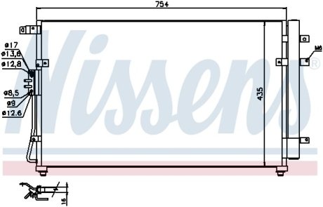 Конденсер кондиционера NISSENS 940269