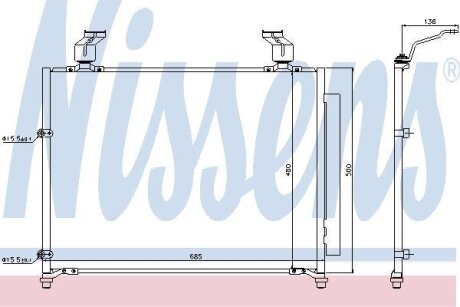 Радіатор кондиціонера NISSENS 940295