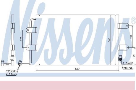 Радіатор кондиціонера NISSENS 940305