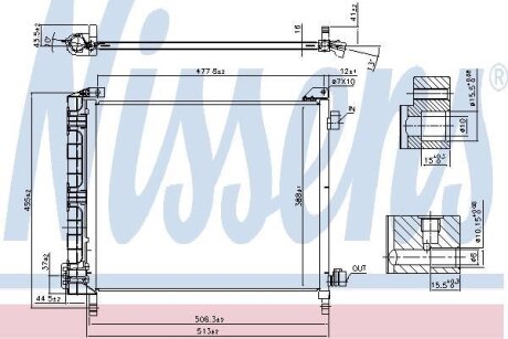 Радіатор кондиціонера NISSENS 940372