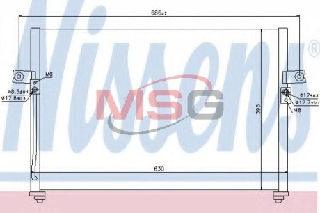 Радиатор кондиционера NISSENS 94038