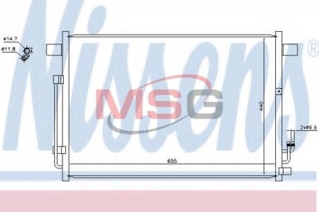 Конденсер кондиционера NISSENS 940403