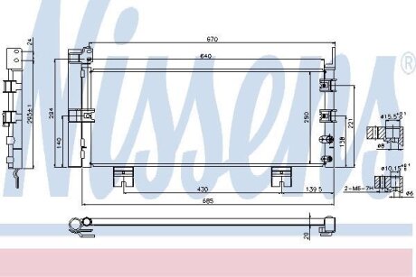 Радіатор кондиціонера NISSENS 940450