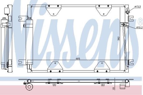 Радіатор кондиціонера NISSENS 940505