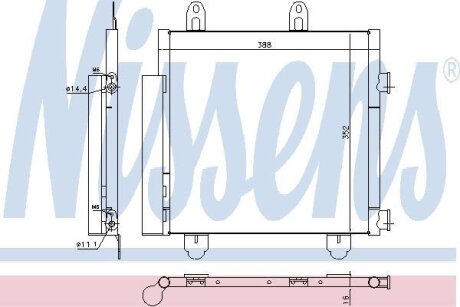 Радіатор кондиціонера NISSENS 940522