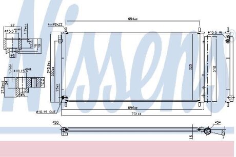 Радіатор кондиціонера NISSENS 940534