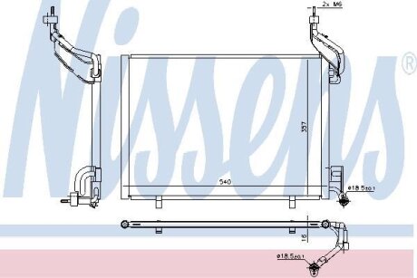 Радіатор кондиціонера NISSENS 940540