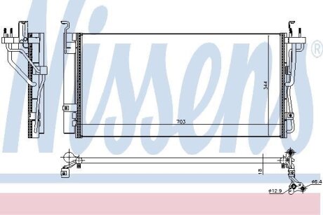 Радіатор кондиціонера NISSENS 940552