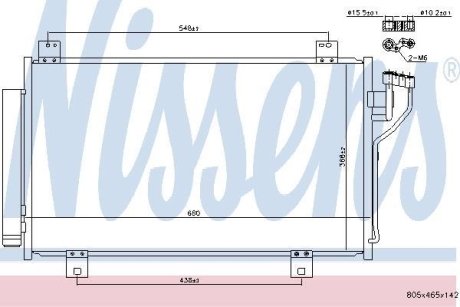 Радиатор кондиционера NISSENS 940575